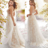 Wish Explosion Of New Lace Sexy V-Neck Sleeveless Wedding Dress Dress Dress Dress 68HZ