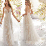 Wish Explosion Of New Lace Sexy V-Neck Sleeveless Wedding Dress Dress Dress Dress 68HZ