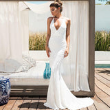 Ebay2024 Sling Striped Back Long Dress V Collar Sexy Dress Dress Woman 68HZ