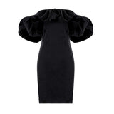 Design Sense 2025 New Thai Trendy Brand Sexy Shoulder Slimming Dress Temperament Party Dress Dress 68HZ