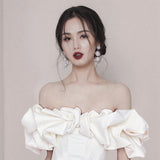 Design Sense 2025 New Thai Trendy Brand Sexy Shoulder Slimming Dress Temperament Party Dress Dress 68HZ