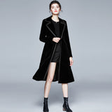 Silk Windwear Women's Long Mid-2025 Autumn And Winter New Popular Women's Temperament Waist Coat Coat European Tide 68HZ