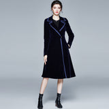 Silk Windwear Women's Long Mid-2025 Autumn And Winter New Popular Women's Temperament Waist Coat Coat European Tide 68HZ