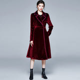Silk Windwear Women's Long Mid-2025 Autumn And Winter New Popular Women's Temperament Waist Coat Coat European Tide 68HZ