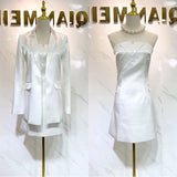 2025 New Small Fragrant Style Temperament Simple Corset Dress Acetate-Sonic Setula Suit Jacket Two Sets Of Women 68HZ