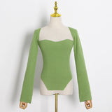 Sexy Out-Sup Knitted Jersey 2025 Spring New Irregular Bottom Shirt Slim Slim Skinny Sleeves Machine Woman 68HZ