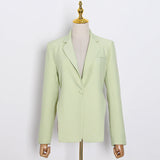 Australian Trendy Sexy Suit 2025 Summer New Fashion Temperament Metal Chain Open Back Design Suit Woman 68HZ