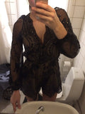 2025 New Deep V-Neck Sexy Lierie Squin Champagne Gold Rope Lian Pants Shorts Women 68HZ