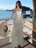New Elegant Stylish Irregular Design Spaghetti Strap Dress HZ1024