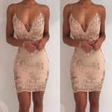 2025 Women's New Summer Glide Night Dress Dress Deep V Collar Sexy Bareback Sling Dress 68HZ