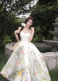 New Floral Design Simple Elegant Casual Spaghetti Strap Dress HZ1024