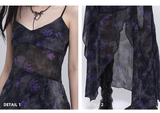 Fashion Design Sense Long Black Spaghetti Strap Dress HZ1024