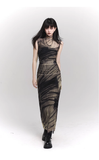 New Simple High Neck & Low Neckline Design Sleeveless Tank Top Dress HZ1024