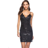 2025 Women's New Summer Glide Night Dress Dress Deep V Collar Sexy Bareback Sling Dress 68HZ