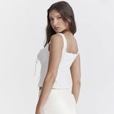 New High-Quality Women's Summer Cotton Budding Hottie Sling Vest Short Sexy Umbilly Blouse Woman 68HZ
