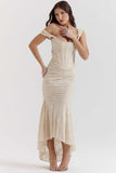 Sexy Women's Clothing New Sleeveless Shoulder Solid-Colored Fish Bone Dress 68HZ