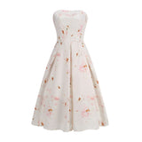 New Sexy Broken Flower Back Rope Skirt High-End Women's Breast Swing Dress 68HZ