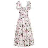 Autumn New High-End Sexy Shoulder Strap Sling Skirt Female Sense Print Large Swing Long Dress 68HZ