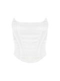 Spice Girls Wear Women's Clothing New Sexy Brass Vests Short-Short Umbilly Tied With Corset Fish Bone Top 68HZ
