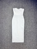 Fine High-End Bosoming Drilled Fish Bone Dress Knitted Heavyweight Temperament Bandage Skirt 68HZ