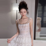 Light Wedding Dress Heavy Lifting High-End French Super Fairy Morning Robe Out Of The Same Banquet Dress Dress Dress 68HZ