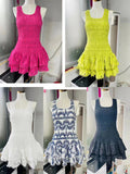 Sweet And Spicy Sexy Wind 2024 Spring New Loose Waist Fold Design Lotus Leaf Side Short Sling Dress 68HZ