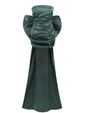 High-End Women's Sexy Folded Bag With Bosom Dress Temperament Detachable Large Bow Decoration 68HZ