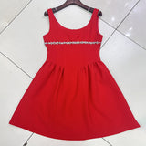 Australian Show High-End Short Dress 2025 Summer New Hand-Made Seam Sleeveless Sleeveless Thin Temperament Dress 68HZ