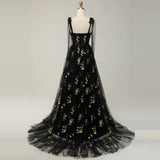 Temperament Famous Birthday Party Adult Ceremony Performance Dress Long Evening Dress Shredded Flower Slings Bra Little Dress Woman 68HZ