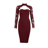 Autumn And Winter Fashion Sexy Hanging Neck Twisps Dress Wish Burst Banquet Bandage Dress 68HZ
