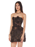 High-End Women's New Sexy Body Trim Corset Dress Flower Decoration A Skirt Banquet Evening Dress Dress 68HZ