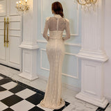 Direct Selling 2024 Temperament Wish Sexy V-Print Fashion Beads Over-Exinduly Swamp Dress Dress 68HZ