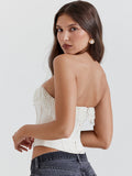 New Babes Wear Women's Pearl Bras Fish Bone Corset T-Ribs Corset T-Mearly Umbilly Blouse 68HZ