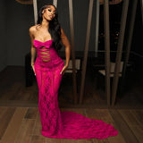2024 Women's Summer New Lace Brat Belt Delire Sexy Hottie Dress 68HZ
