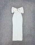 Slim Hanging Neck Thin White Dress Dress Watery Shoulder Elegant Temperament Banded Evening Dress Dress 68HZ
