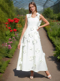 Sexy Famous Style Dress 2025 Spring New High-End Heavy Industry Splicing Flowers Hanging Long Skirt Girl Tide 68HZ