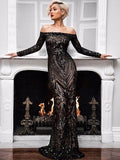 2024 New Temperament Glit Sexy Collar Dress Dress Party Dress Dress Dress 68HZ