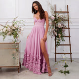 2025 Summer New Thoracic Fish Bone Solid Dress Seaside Holiday Dress 68HZ