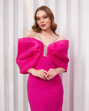 High-End Women's Clothing Collared Shoulder-Stirling High-End Heavy Industry Banquet Black Dress 68HZ