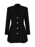 Ins Sexy Dress High-End Feminine V-Neck Long-Sleeved Suit Temperament Tender Waist Dress Dress Dress Women's Dress 68HZ