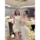 Birthday Dress Adult Ceremony High-End Light Luxury Niche Comity Qianjin Patty High-End Feeling Hanging Neck Annual Meeting Skirt Banquet 68HZ