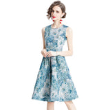2025 Spring And Summer New French Retro Court Style Jed Flower In The Long Dress Women's Waistless Vest Dress 68HZ
