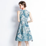 2025 Spring And Summer New French Retro Court Style Jed Flower In The Long Dress Women's Waistless Vest Dress 68HZ