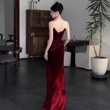 A Toasted Girl Spring And Autumn 2024 New High-End Famous Lady Dress In The Morning Dress With A Breast-Wearing Sexy Fishtail Evening Dress 68HZ