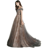 Banquet Evening Dress Women's 2025 New Temperament Company Annual Birthday Lienlight Host Art Test Tailing Dress 68HZ