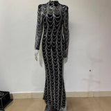 Direct Selling 2024 Temperament Wish Sexy V-Print Fashion Beads Over-Exinduly Swamp Dress Dress 68HZ