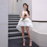 Evening Dress Spring And Summer New Marshmallows Bare Back Ponsy Sling Dress Adult Birthday Party Dress 68HZ