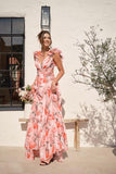 Women's New Sling Cotton Print Long Dress 68HZ