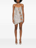 Hot Sales Explosion Sexy Hollow Hot Diamond Tight-Body Bag Dress Flower Diamond Temperament Dress Long 68HZ