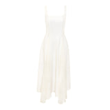 Gentle-Winded White Sling Dress Woman's New Niche Design Ballet Long Skirt Banquet Evening Dress Dress 68HZ